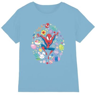 Marvel Spiderman Easter Circle Unisex Kids T Shirt T-shirt Garçon Marvel Spiderman Easter Circle Unisex Kids T Shirt T-shirt Garçon