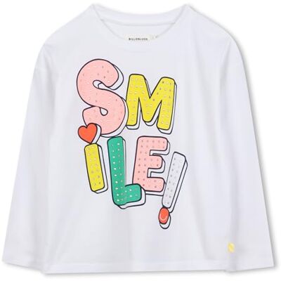 Billieblush U21637 T-shirt pour fille, Blanc, 8 ans Billieblush U21637 T-shirt pour fille, Blanc, 8 ans