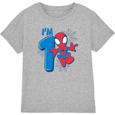 Marvel Spiderman Cute Spidey Birthday 1 Unisex Kids T Shirt T-shirt Garçon Marvel Spiderman Cute Spidey Birthday 1 Unisex Kids T Shirt T-shirt Garçon