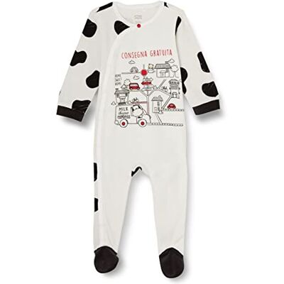 Chicco Grenouillère avec ouverture avant (349) Pyjama pour bébé et nouveau-né, blanc/noir, 3 mois unisexe, blanc/noir Chicco Grenouillère avec ouverture avant (349) Pyjama pour bébé et nouveau-né, blanc/noir, 3 mois unisexe, blanc/noir