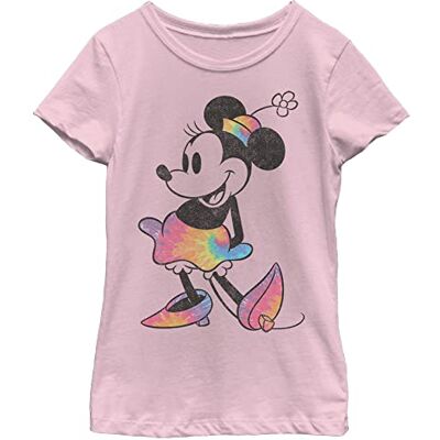 Disney Mickey And Friends Minnie Mouse Tie Dye Girls T-shirt, Rose Disney Mickey And Friends Minnie Mouse Tie Dye Girls T-shirt, Rose
