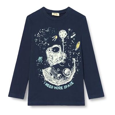 Koton T-shirt à manches longues et col rond pour garçons, thème spatial, détails imprimés, en coton Koton T-shirt à manches longues et col rond pour garçons, thème spatial, détails imprimés, en coton