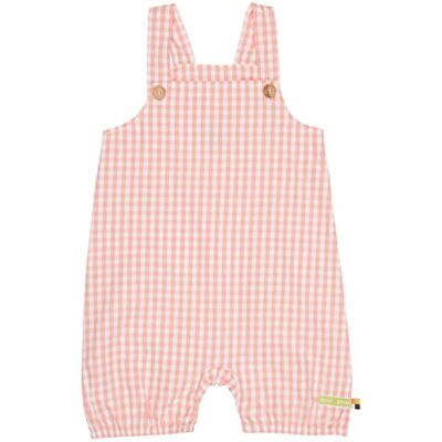 loud + proud Kurze Latzhose Vichy-Karo, GOTS Zertifiziert Shorts, Peach, 62/68 Enfants Unisexes loud + proud Kurze Latzhose Vichy-Karo, GOTS Zertifiziert Shorts, Peach, 62/68 Enfants Unisexes