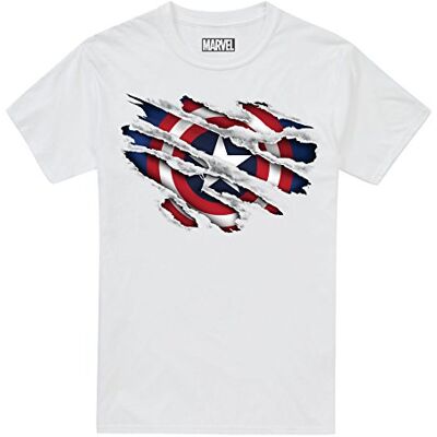 Marvel Captain America Torn T-shirt Garçon (lot de 1) Marvel Captain America Torn T-shirt Garçon (lot de 1)