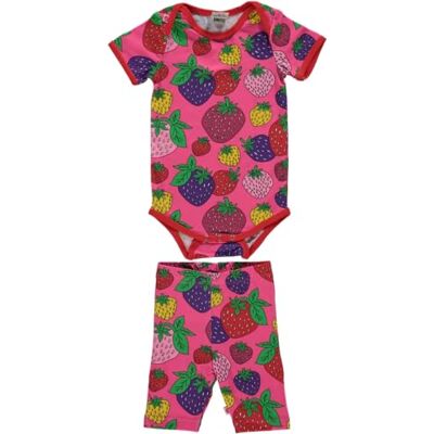 Småfolk Ensemble avec body et short avec fraise Costumes pour bébé et enfant Bébé fille Småfolk Ensemble avec body et short avec fraise Costumes pour bébé et enfant Bébé fille