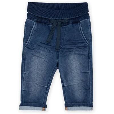 Sigikid Jean pour bébé avec taille élastique côtelée à enfiler et à nouer Sweat doux de qualité denim et coupe confortable, pour filles et garçons, taille 62 à 98, bleu foncé, 62 Sigikid Jean pour bébé avec taille élastique côtelée à enfiler et à nouer Sweat doux de qualité denim et coupe confortable, pour filles et garçons, taille 62 à 98, bleu foncé, 62