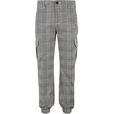 Urban Classics Uck3138-boys Aop Glencheck Cargo Jog Pants Pantalon Garçon Urban Classics Uck3138-boys Aop Glencheck Cargo Jog Pants Pantalon Garçon