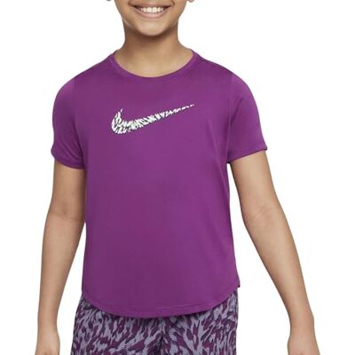 NIKE T-shirt pour fille One SS Gx Vnr Viotech, 8/10 ans NIKE T-shirt pour fille One SS Gx Vnr Viotech, 8/10 ans