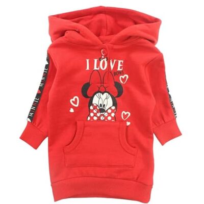 Disney Robe bébé Fille imprimé Minnie en Coton Rouge Disney Robe bébé Fille imprimé Minnie en Coton Rouge