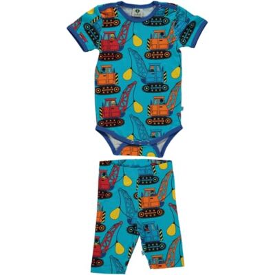 Småfolk Ensemble avec body et short avec excavateurs Costumes pour bébé et enfant Bébé garçon Småfolk Ensemble avec body et short avec excavateurs Costumes pour bébé et enfant Bébé garçon