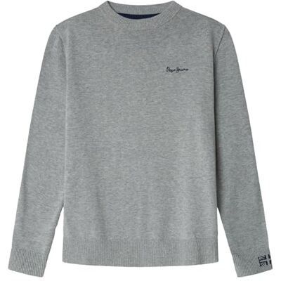 Pepe Jeans Telio Crew Tricot, Gris (Marl Grey), 6 Ans Enfant, Gris (Marl Grey), 3 ans Pepe Jeans Telio Crew Tricot, Gris (Marl Grey), 6 Ans Enfant, Gris (Marl Grey), 3 ans