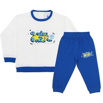Inter Ensemble bébé Snake, complet pour bébé, maillot et pantalon, couleur blanche, produit officiel 2 ans Inter Ensemble bébé Snake, complet pour bébé, maillot et pantalon, couleur blanche, produit officiel 2 ans
