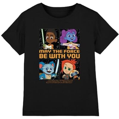 Star Wars Young Jedi Adventure Among The Stars T-shirt unisexe pour enfant, noir, 12-13 ans, Noir, 12-13 ans Star Wars Young Jedi Adventure Among The Stars T-shirt unisexe pour enfant, noir, 12-13 ans, Noir, 12-13 ans