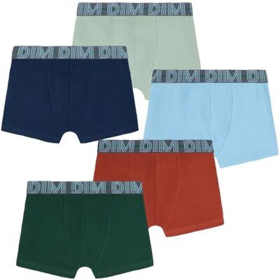 DIM Eco Coton Stretch Coloré Garçon X5 Boxer Shorts Garçon (lot de 5) DIM Eco Coton Stretch Coloré Garçon X5 Boxer Shorts Garçon (lot de 5)