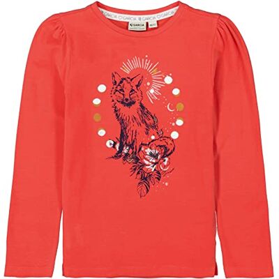 Garcia Jeans T-shirt à manches longues pour fille, corail, 92-98 Garcia Jeans T-shirt à manches longues pour fille, corail, 92-98