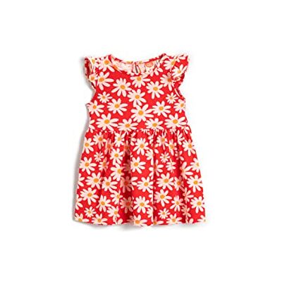 Koton Floral Printed Dress Short Sleeve Robes bébé filles Koton Floral Printed Dress Short Sleeve Robes bébé filles