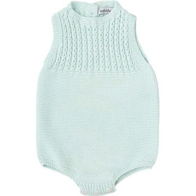 BABIDU Tricot Modèle Souvenir, Barboteuse sans manches avec tissu tressé sur la poitrine Unisexe Bébé, Saumon, 1 meses BABIDU Tricot Modèle Souvenir, Barboteuse sans manches avec tissu tressé sur la poitrine Unisexe Bébé, Saumon, 1 meses