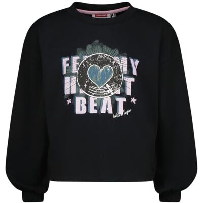 Vingino T-shirt Jeanin pour fille, Noir profond, 8 ans Vingino T-shirt Jeanin pour fille, Noir profond, 8 ans