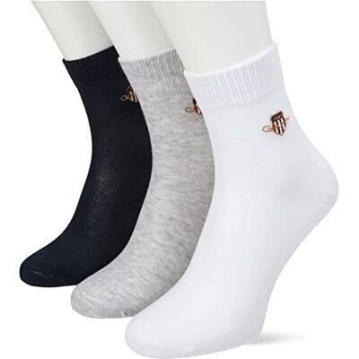 GANT Chaussettes filles, Gris clair chiné, 19/21 EU GANT Chaussettes filles, Gris clair chiné, 19/21 EU