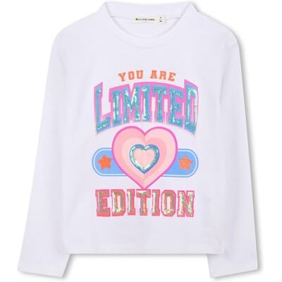 Billieblush U21415 T-shirt pour fille, Blanc, 8 ans Billieblush U21415 T-shirt pour fille, Blanc, 8 ans