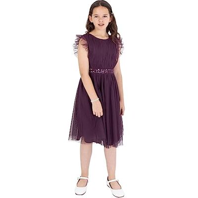 Maya Deluxe Midi Dress For Girls Sequins Embellished Birthday Party Frill Short Sleeves Bridesmaids Wedding Robe de demoiselle d'honneur Fille (lot de 1) Maya Deluxe Midi Dress For Girls Sequins Embellished Birthday Party Frill Short Sleeves Bridesmaids Wedding Robe de demoiselle d'honneur Fille (lot de 1)