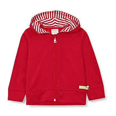 loud + proud Veste à Capuche, certifié Gots, Tomate, 98-104 cm Mixte Enfant loud + proud Veste à Capuche, certifié Gots, Tomate, 98-104 cm Mixte Enfant