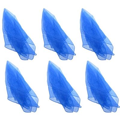 Hoerev Petit lot de 6 écharpes de jonglerie (Danza) 60 x 60 cm, 6 Bleu Hoerev Petit lot de 6 écharpes de jonglerie (Danza) 60 x 60 cm, 6 Bleu