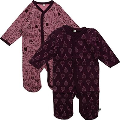 pippi 2er Pack Schlafanzug Aufdruck, Langarm Mit Füßen Pyjama, Violet (Lilac 600), 52 (Taille Fabricant: 50) Mixte bébé pippi 2er Pack Schlafanzug Aufdruck, Langarm Mit Füßen Pyjama, Violet (Lilac 600), 52 (Taille Fabricant: 50) Mixte bébé