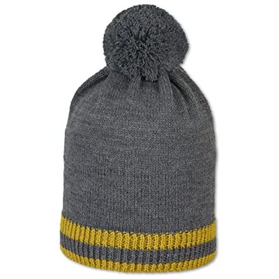 Sterntaler Bommelstrickmütze Rand, Chapeau unisexe pour enfants, Anthrazit Melange, Mélange anthracite Sterntaler Bommelstrickmütze Rand, Chapeau unisexe pour enfants, Anthrazit Melange, Mélange anthracite