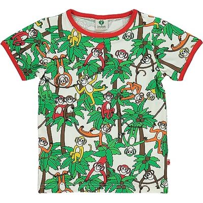 Småfolk T-shirt With Monkies T-shirt Mixte enfant Småfolk T-shirt With Monkies T-shirt Mixte enfant