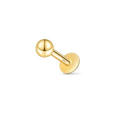 Amberta Or 9ct Piercing Oreille pour Femme et Homme Cartilage, Tragus, Labret Lèvre, Helix 16G Calibre 1.2 mm: 6 mm Boule Amberta Or 9ct Piercing Oreille pour Femme et Homme Cartilage, Tragus, Labret Lèvre, Helix 16G Calibre 1.2 mm: 6 mm Boule