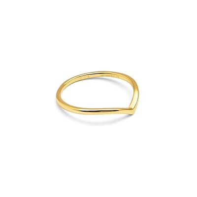 SINGULARU Bague Peak en Or Anneau en Argent Sterling 925 avec Finition Plaquée Or 18 Carats. Bijoux pour femmes Différentes Finitions et Tailles SINGULARU Bague Peak en Or Anneau en Argent Sterling 925 avec Finition Plaquée Or 18 Carats. Bijoux pour femmes Différentes Finitions et Tailles