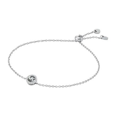Michael Kors Bracelet pour femme en argent orné de pierres semi-précieuses avec fermoir coulissant Michael Kors Bracelet pour femme en argent orné de pierres semi-précieuses avec fermoir coulissant