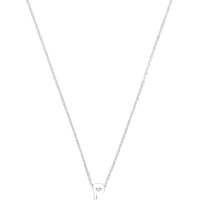 LUXENTER Collier en métal avec lettre P Mediano finition argent – Sans pierre précieuse, médiano, métal, sans pierre précieuse LUXENTER Collier en métal avec lettre P Mediano finition argent – Sans pierre précieuse, médiano, métal, sans pierre précieuse