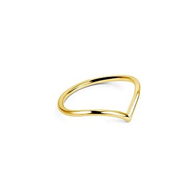 SINGULARU Bague Peak en Or Anneau en Argent Sterling 925 avec Finition Plaquée Or 18 Carats. Bijoux pour femmes Différentes Finitions et Tailles SINGULARU Bague Peak en Or Anneau en Argent Sterling 925 avec Finition Plaquée Or 18 Carats. Bijoux pour femmes Différentes Finitions et Tailles