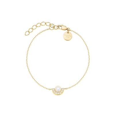 Rosefield Femme 14K Plaqué Or Bracelet Moderne Perle Cercle JBPCG-J1295 Rosefield Femme 14K Plaqué Or Bracelet Moderne Perle Cercle JBPCG-J1295
