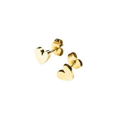 Purelei Tiny Heart Boucles d'oreilles en forme de cœur minimalistes en acier inoxydable plaqué or 18 carats, argent, or rose Intemporelles et élégantes Purelei Tiny Heart Boucles d'oreilles en forme de cœur minimalistes en acier inoxydable plaqué or 18 carats, argent, or rose Intemporelles et élégantes