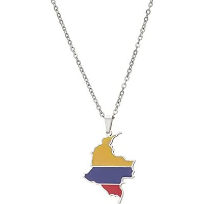 Colombie Carte Pendentif Colliers Motif Ethnique Drapeau Région Colombie Cartes Clavicule Chaîne Colliers Charme Hip Hop Bijoux À La Mode pour Femmes Hommes Chandail Chaîne Colombie Carte Pendentif Colliers Motif Ethnique Drapeau Région Colombie Cartes Clavicule Chaîne Colliers Charme Hip Hop Bijoux À La Mode pour Femmes Hommes Chandail Chaîne
