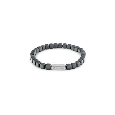 Calvin Bracelet élastique en perles d'acier inoxydable pour homme Modern Square Collection Calvin Bracelet élastique en perles d'acier inoxydable pour homme Modern Square Collection