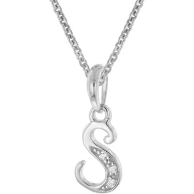 trendor Collier avec pendentif lettre S, argent 925 rhodié, 42 cm Un bijou tendance pour femme, une idée cadeau magique trendor Collier avec pendentif lettre S, argent 925 rhodié, 42 cm Un bijou tendance pour femme, une idée cadeau magique