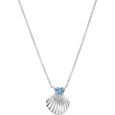 amor Collier pour femme en argent 925 Avec pierre de zircone Pendentif coquillage AMR-N0047 amor Collier pour femme en argent 925 Avec pierre de zircone Pendentif coquillage AMR-N0047