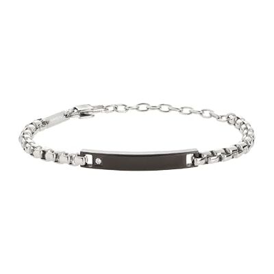 BREIL Bracelet Tag et Croix en Acier pour Homme BREIL Bracelet Tag et Croix en Acier pour Homme