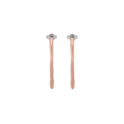 Skagen boucles d'oreilles pour femmes en acier inoxydable ou semi-précieux de couleur or rose avec fermoir en forme de poteau Skagen boucles d'oreilles pour femmes en acier inoxydable ou semi-précieux de couleur or rose avec fermoir en forme de poteau