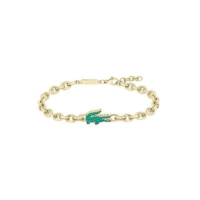 Lacoste Bracelet en Chaîne Pour Homme et Femme Collection ARTHOR en Acier Inoxydable avec des Cristaux Disponible en Version Or ou Argent Lacoste Bracelet en Chaîne Pour Homme et Femme Collection ARTHOR en Acier Inoxydable avec des Cristaux Disponible en Version Or ou Argent