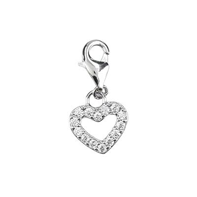 Depesche 11785-073 Charmes Express yourself pendentif pour colliers et bracelets, coeur argenté, comme un petit cadeau Depesche 11785-073 Charmes Express yourself pendentif pour colliers et bracelets, coeur argenté, comme un petit cadeau