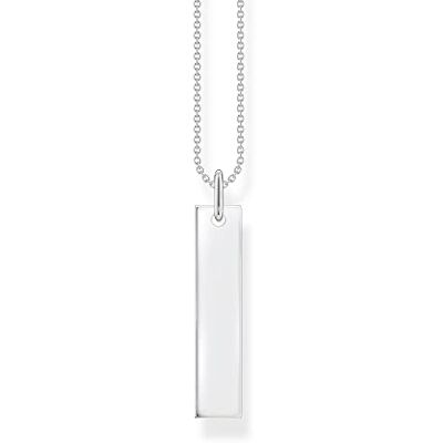 Thomas Sabo Kette mit Column-Tag-Anhänger aus 925er Sterlingsilber, Länge: 45cm 50cm, KE2142-001-21-L50V Thomas Sabo Kette mit Column-Tag-Anhänger aus 925er Sterlingsilber, Länge: 45cm 50cm, KE2142-001-21-L50V