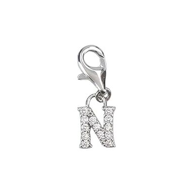 Depesche 11785-027 Charmes Express yourself Pendentif pour colliers et bracelets, lettre N, plaqué argent, comme petit cadeau Depesche 11785-027 Charmes Express yourself Pendentif pour colliers et bracelets, lettre N, plaqué argent, comme petit cadeau