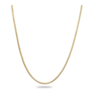 Kuzzoi Chaîne serpent (3 mm) en argent sterling 925 plaqué or pour homme Longueur : 50-60 cm 0107871725 Kuzzoi Chaîne serpent (3 mm) en argent sterling 925 plaqué or pour homme Longueur : 50-60 cm 0107871725