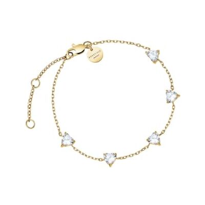Rosefield Femme Acier Inoxydable Bracelet Rangée Cœurs Rosefield Femme Acier Inoxydable Bracelet Rangée Cœurs