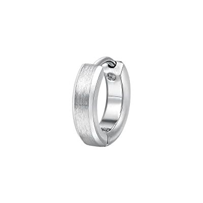 Brosway Einzel Ohrring INK für Herren aus Edelstahl in der Farbe Silber, Größe: 1,2 cm, BIK21 Brosway Einzel Ohrring INK für Herren aus Edelstahl in der Farbe Silber, Größe: 1,2 cm, BIK21
